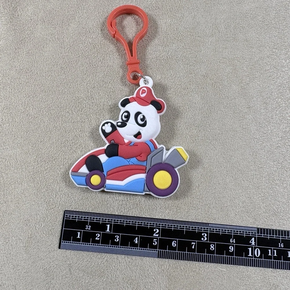Care Bear in Car Backpack Keychains Clips Purse Charms Bag Tote Fobs (209)